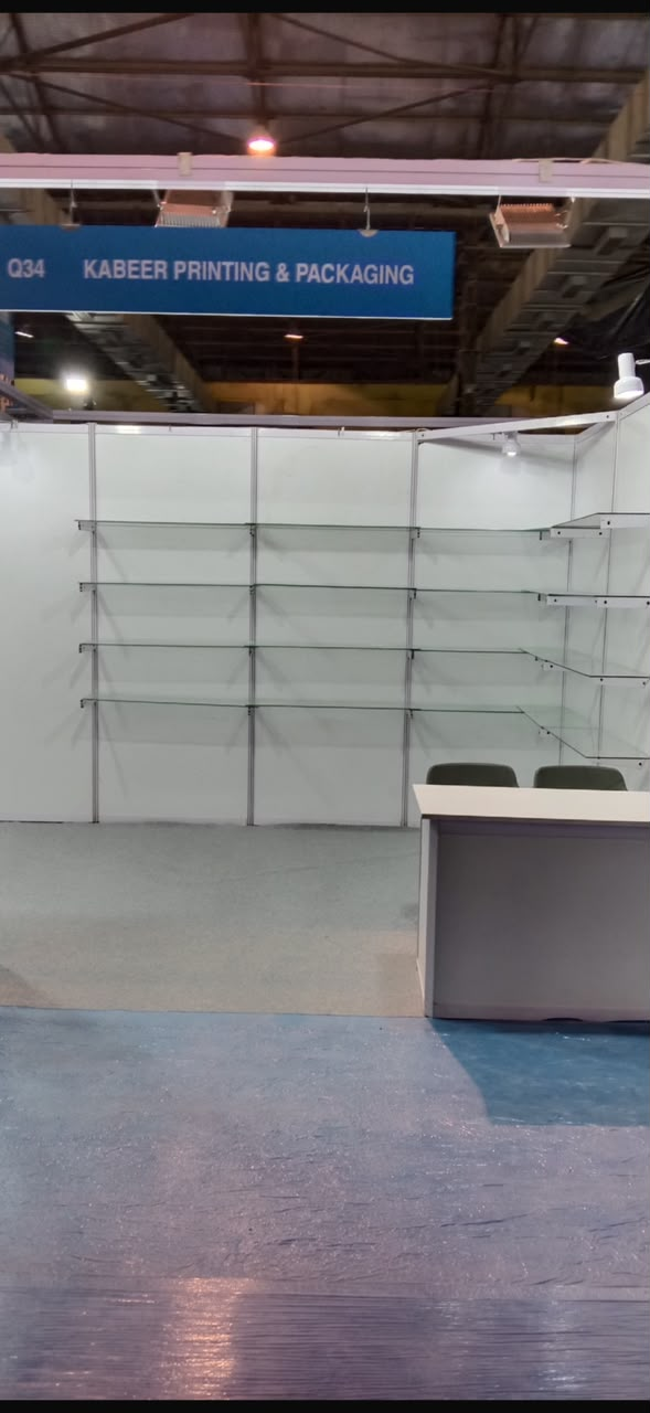 Octonorm Glass Shelf (Modular Wall Display)